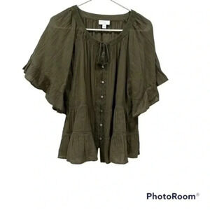 J.Jill boho peasant blouse Small